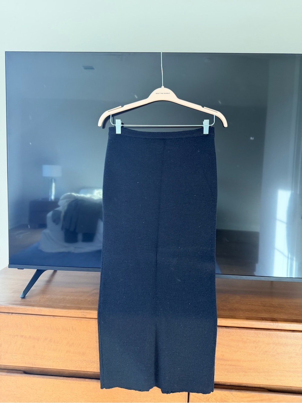 DKNY Black Pencil Midi Skirt
